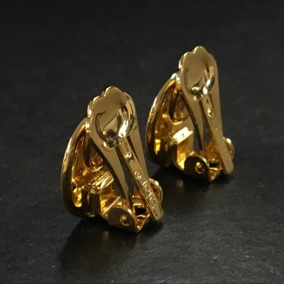 AUTH Christian Dior CD Logo Vintage Earrings - Picture 2 of 4